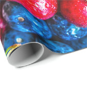 Papier Cadeau Fruits frais et baies mélangés (Coin rond)