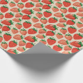 PAPIER CADEAU FRUITS FRAISES (Coin)