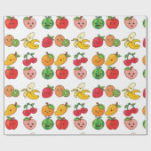 Papier Cadeau Fruits mignons (Plat)