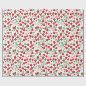 Papier Cadeau Fruits mousseux - Cerises (Plat)