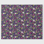 Papier Cadeau Fruits mousseux - Framboises et mûres (Plat)