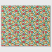 Papier Cadeau Fruits mousseux - Pommes (Plat)