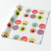 Papier Cadeau Fruits pixés (Déroulé)