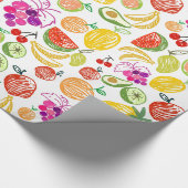 Papier Cadeau Fruits tirés à la main (Coin)