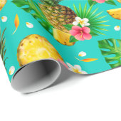 Papier Cadeau Fruits tropicaux (Coin rond)