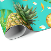 Papier Cadeau Fruits tropicaux (Coin rond)