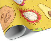 Papier Cadeau Fruits tropicaux (Coin rond)