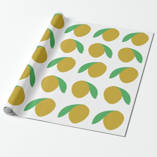Papier Cadeau Fruits tropicaux de Mango (Déroulé)