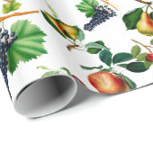 Papier Cadeau Fruits vintages (Coin rond)