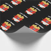 Papier Cadeau Fry Baby Funny French Fries Pun Dark BG (Coin)