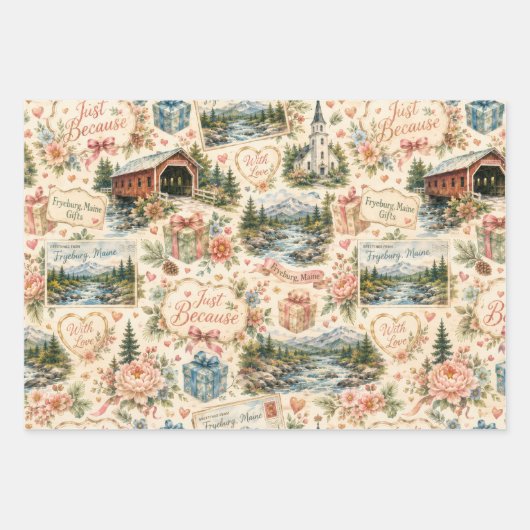 Papier cadeau Fryeburg Maine Just Because (Devant)