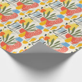 Papier Cadeau Fuavisme Style Coloris Vibrants Pot Jardin (Coin)