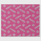 Papier Cadeau Fuchsia Parties scintillant Noël Arbre vacances Sn (Plat)