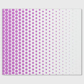 Papier Cadeau Fuchsia pois moderne blanc (Plat)