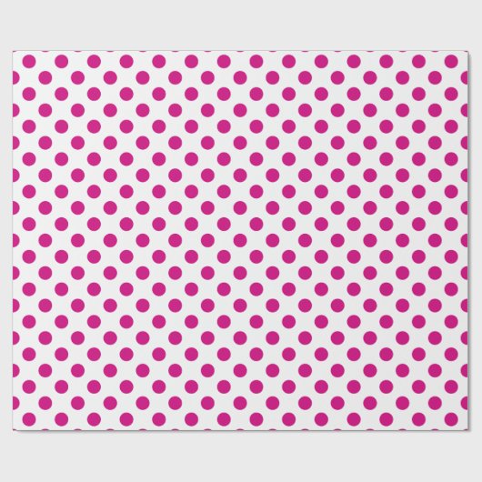 Papier Cadeau Fuchsia polka (Plat)