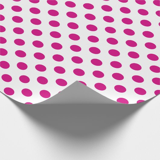 Papier Cadeau Fuchsia polka (Coin)