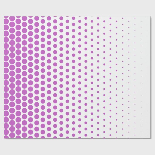 Papier Cadeau Fuchsia Polka Dot Blanc moderne (Plat)