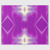 PAPIER CADEAU FUCHSIA ROSE ABSTRAITE VAGUES LUMINEUSES ET ÉPAULE (Plat)