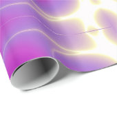 PAPIER CADEAU FUCHSIA ROSE ABSTRAITE VAGUES LUMINEUSES ET ÉPAULE (Coin rond)