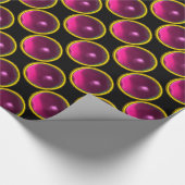 PAPIER CADEAU FUCHSIA ROSE CLAIR AMÉTHYST GEM PIERRES (Coin)