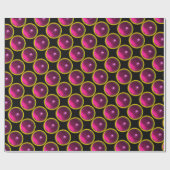 PAPIER CADEAU FUCHSIA ROSE CLAIR AMÉTHYST GEM PIERRES (Plat)