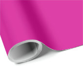 Papier Cadeau Fuchsia rose pâle aux baies de couleur solide (Coin rond)