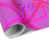 Papier Cadeau Fuchsia Union Jack (Coin rond)