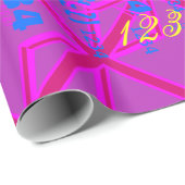 Papier Cadeau Fuchsia Union Jack (Coin rond)