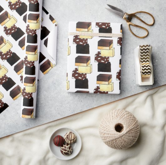 Papier Cadeau Fudge Stack Confection Confection Sucres de confis (Artisanat)