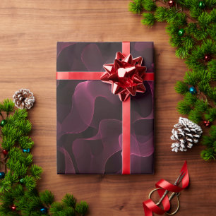 Papier Cadeau Fumée de vin de Bourgogne noire motif abstrait