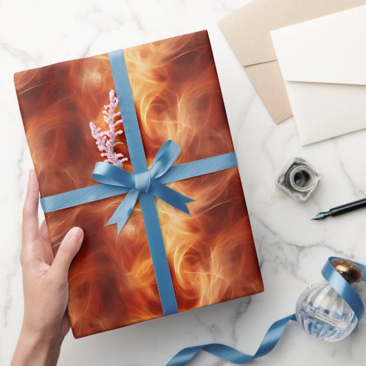 Papier Cadeau Fumée orange (Cadeaux)