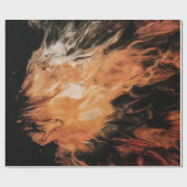 Papier Cadeau Fumée orange et blanche (Plat)