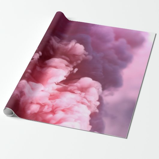 Papier Cadeau Fumée rose (Déroulé)