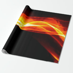 Papier Cadeau Fumée rouge Abstraite Feu sur arrière - plan noir.