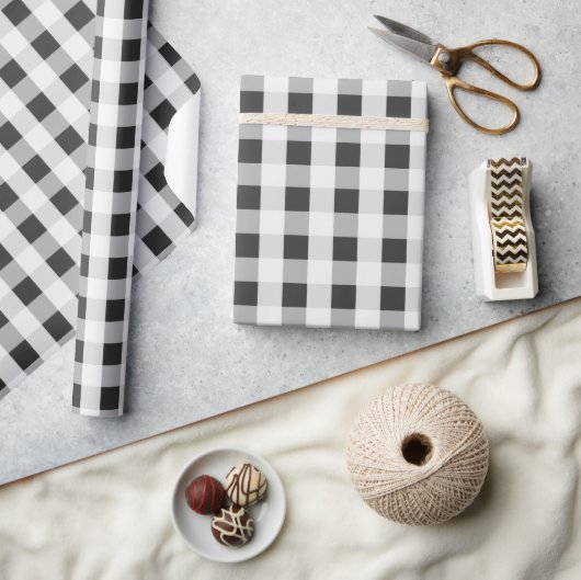 Papier Cadeau Fumer Grey En vichy Motif (Artisanat)