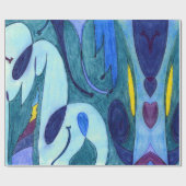 Papier Cadeau Fumes bleues (Plat)