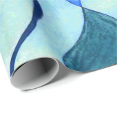 Papier Cadeau Fumes bleues (Coin rond)