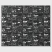 Papier Cadeau Fun 60ème anniversaire fête Monogramme personnalis (Plat)