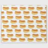 Papier Cadeau Fun BBQ Hotdog motif papier d'emballage (Plat)
