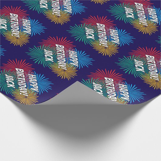 Papier Cadeau Fun Birthday wrapping paper with fireworks print (Coin)