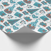 Papier Cadeau Fun Blue Festive Gonards Noël Parcelle à thème (Coin)
