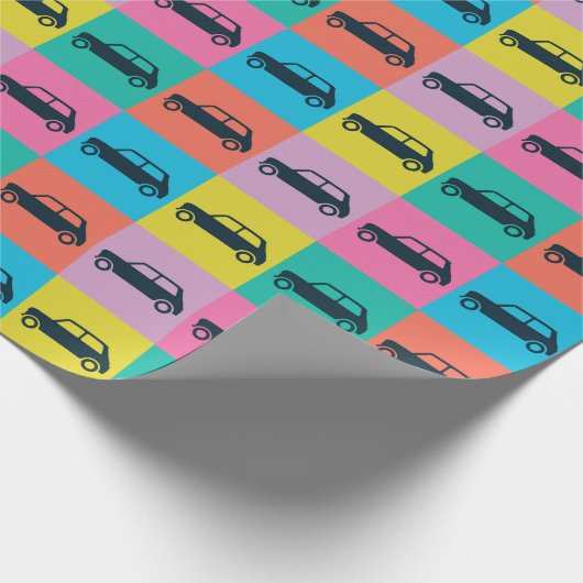 Papier Cadeau Fun Checkerboard Mini Cooper (Coin)