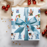 Papier Cadeau Fun Christmas Blue Red Gnomes<br><div class="desc">Cette conception peut être personnalisée en choisissant l'option personnaliser supplémentaire. Vous pouvez également transférer sur d'autres objets. Contactez-moi à l'adresse colorflowcreations@gmail.com ou utilisez l'option conversation en haut de la page si vous souhaitez avoir cette conception sur un autre produit ou avez besoin d'aide. Voir d'autres de mes dessins ou suivez-moi...</div>