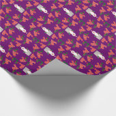 Papier Cadeau Fun Christmas Giftwrap : Santas, Holly, Ho, ho, ho (Coin)