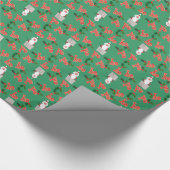 Papier Cadeau Fun Christmas Giftwrap : Santas, Holly, Ho, ho, ho (Coin)