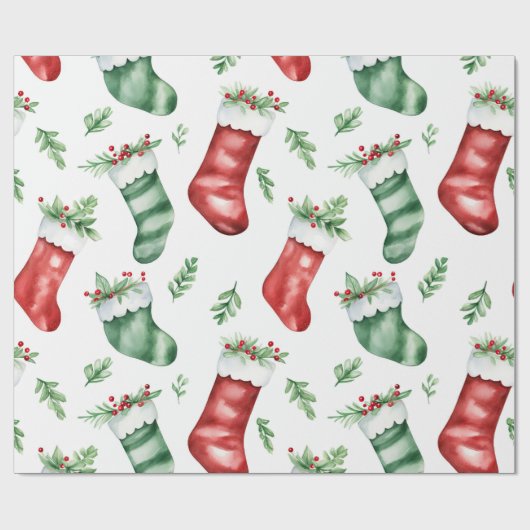 Papier Cadeau Fun Christmas Stocking Papier d'enveloppement! (Plat)
