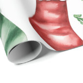 Papier Cadeau Fun Christmas Stocking Papier d'enveloppement! (Coin rond)