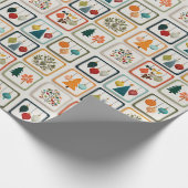 Papier Cadeau Fun Christmas Tree Pattern Grid Art (Coin)