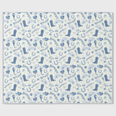 Papier Cadeau Fun Coastal Cowgirl Bach Club Pattern (Plat)