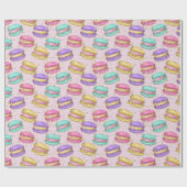 Papier Cadeau Fun coloré Faux Gold Parties scintillant Macarons